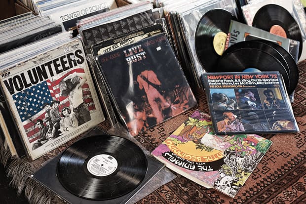A glimpse of Wasson's record collection. 
