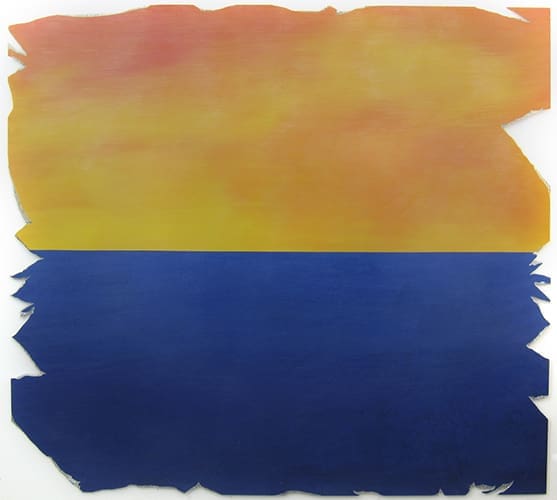 "Gold Standard," 2013, is reminiscent of a Pacific Coast sunset. 