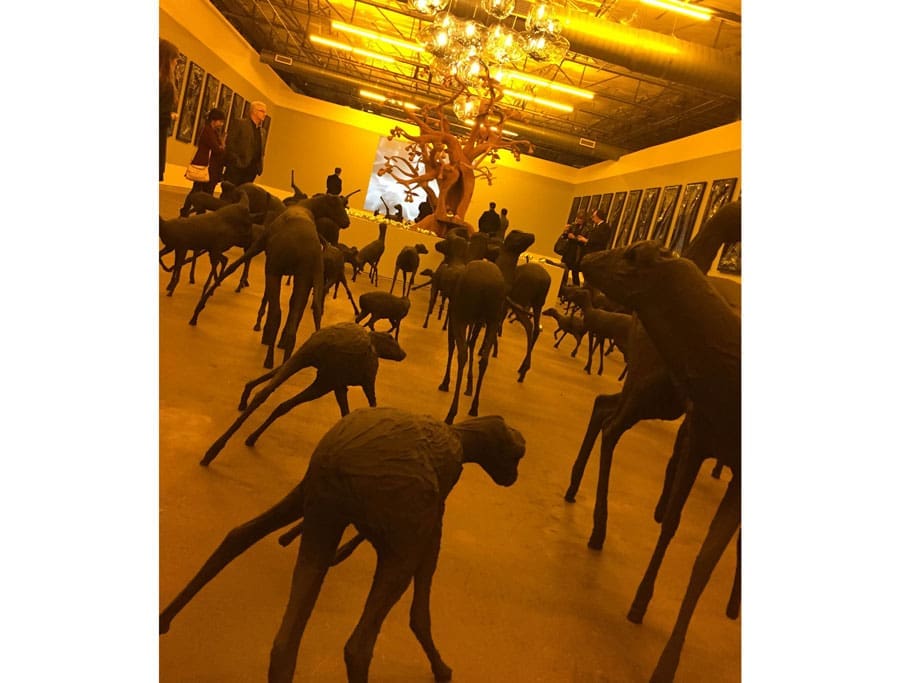 A strange haunting bestiary, beneath the tree of life filled, the main gallery in the museum.