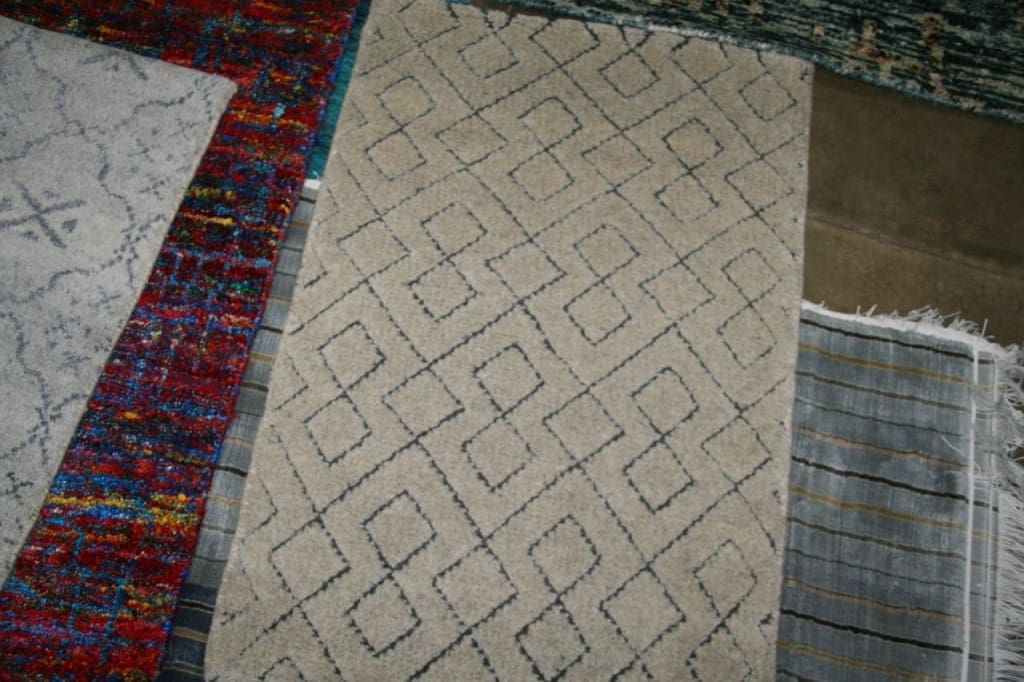 Prototype sample of a Moroccan patterned-carpet that just finished up from loom.