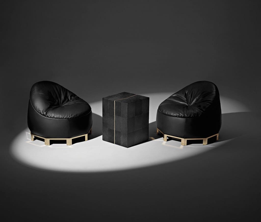 Alexander Wang leather and bronze beanbag chair, $8,800,
