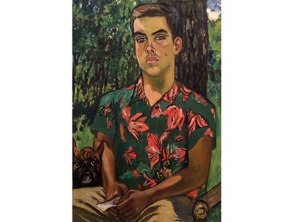 Alice Neel, Richard with Dog, 1954 at Victoria Miro, London, The Armory Show