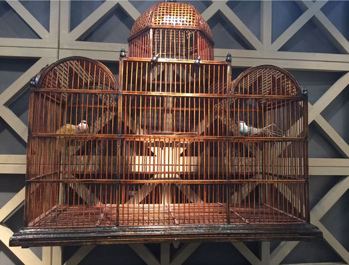 More from Atelier Fifteen-O-Five: Large vintage bird cage on stand, $2,700.