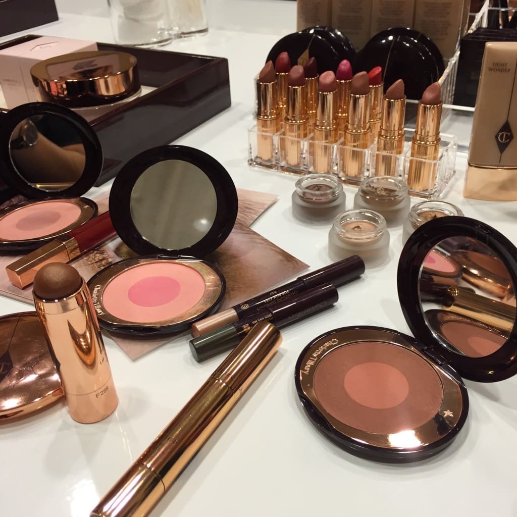 A glimpse into some of the colorful collection during our sit down with Tilbury.