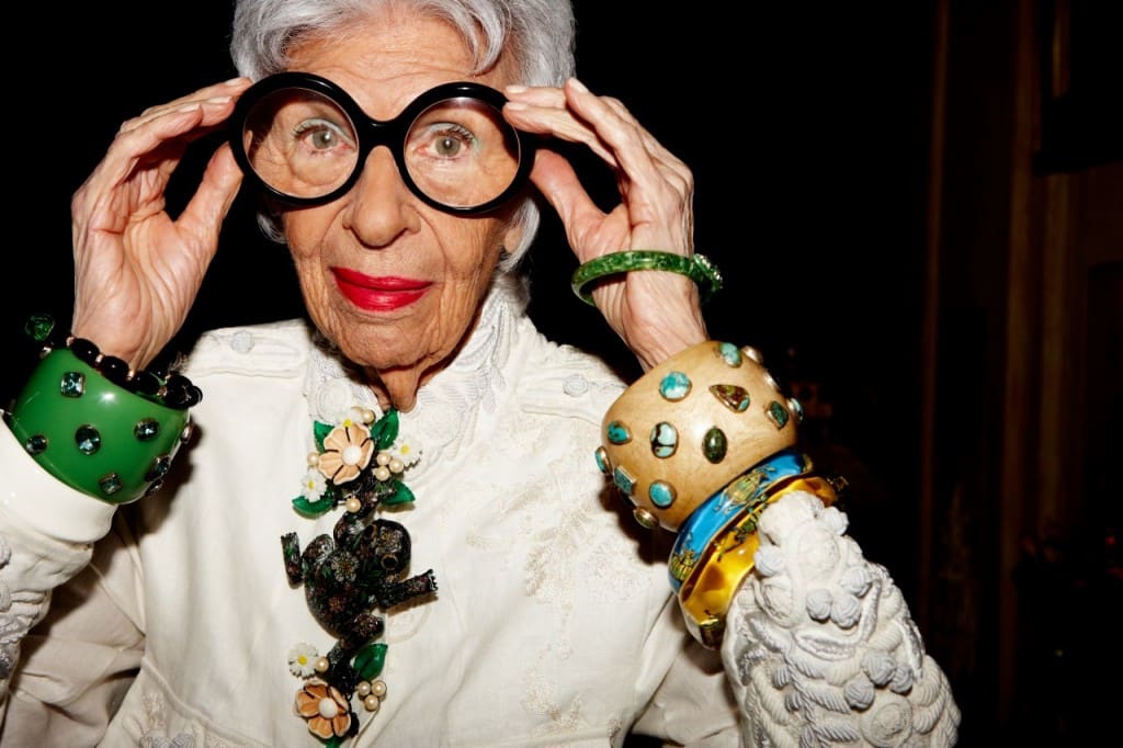 Style icon and University of Texas professor Iris Apfel