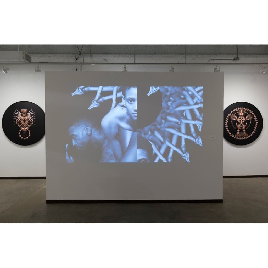 Renee Cox's "Sacred Geometry," 2014, at Zhulong Gallery (Dallas), Dallas Art Fair.
Courtesy the gallery. 