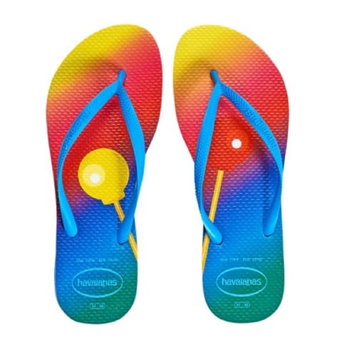 Dylan's Candy Bar signature ombre pop Havaianas flip flops 
