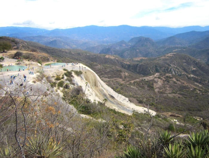 Hierve El Agua petrified waterfall 
