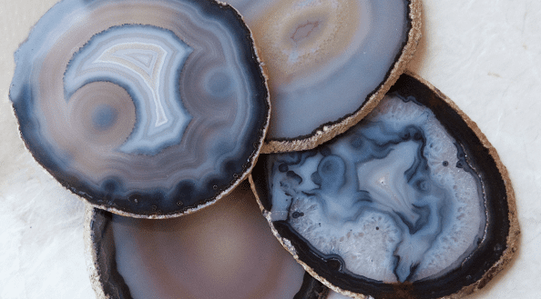 Agate coasters from Brazil, part of Chan Luu Bazaar