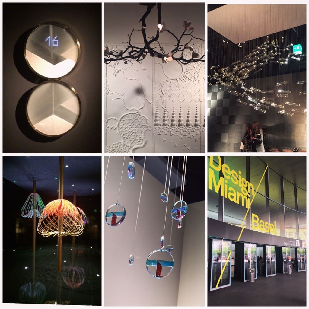 Swarovski Crystal Designers of the Future Award-winning projects, David Wiseman plaster patterns and chandelier and other select exhibits at Design Miami | Basel, Switzerland.