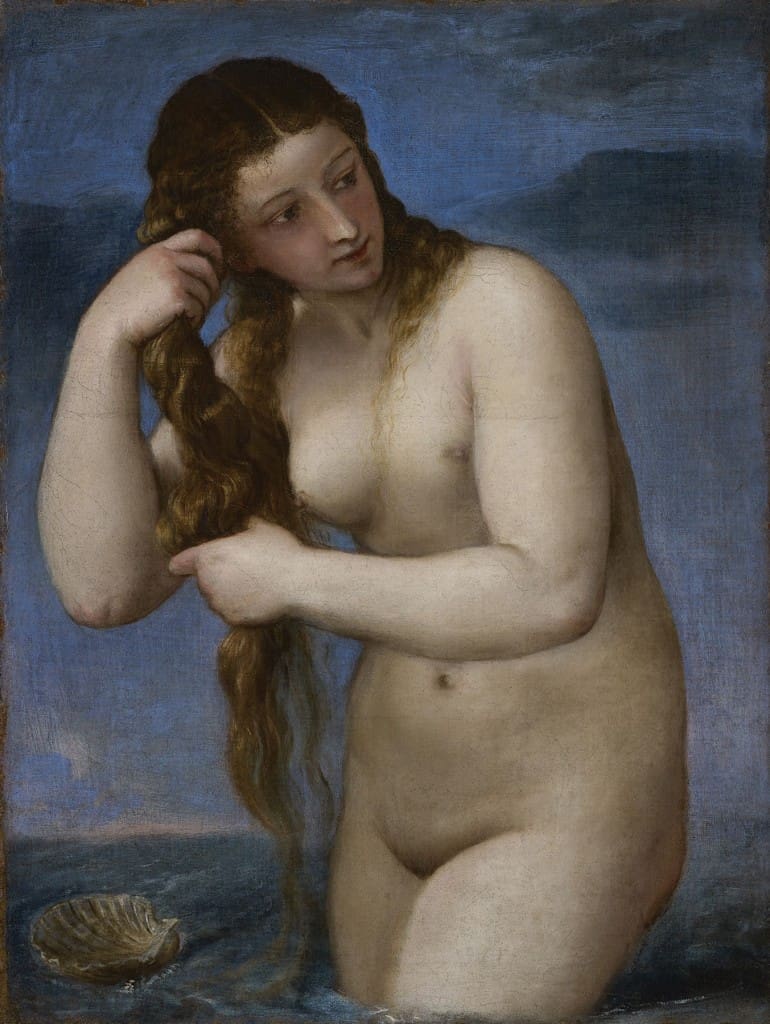 Titian's "Venus Rising from the Sea," circa 1520