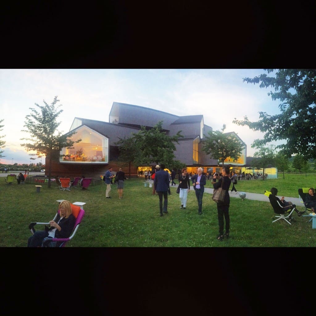 Vitra Haus at dusk by Herzog & de Meuron | Weil am Rhein, Germany.