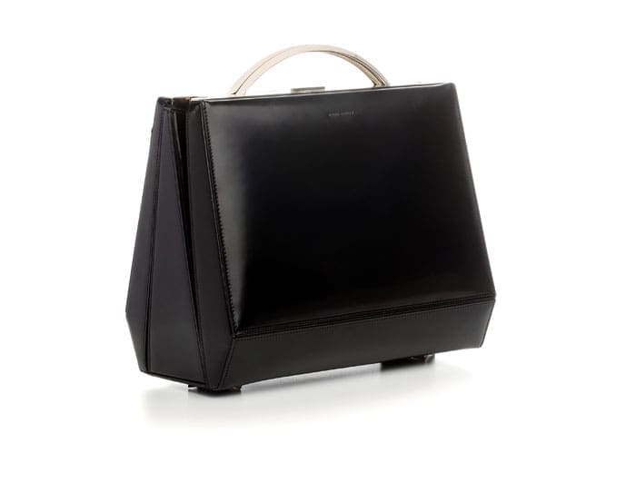 Eddie Borgo Dean doctor bag in jet with blonde hardware