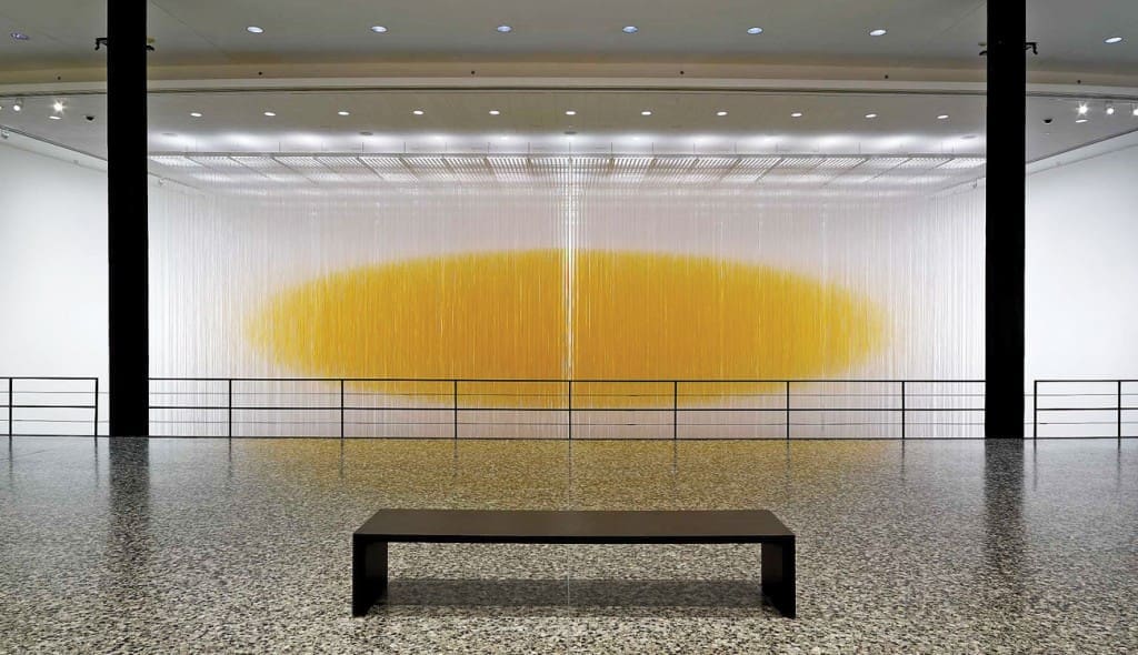 Jesús Rafael Soto’s extraordinary "Houston Penetrable," 2004-2014, was a highlight of the Texas museum world when it was exhibited at the Museum of Fine Arts, Houston, in the summer of 2014. Sicardi | Ayers | Bacino was the first gallery to show the Venezuelan maestro Soto in Texas as well as the first dealer to exhibit his work in the South. (Photo Thomas R. DuBrock © Estate of Jesús Rafael Soto. Photo © MFAH.)