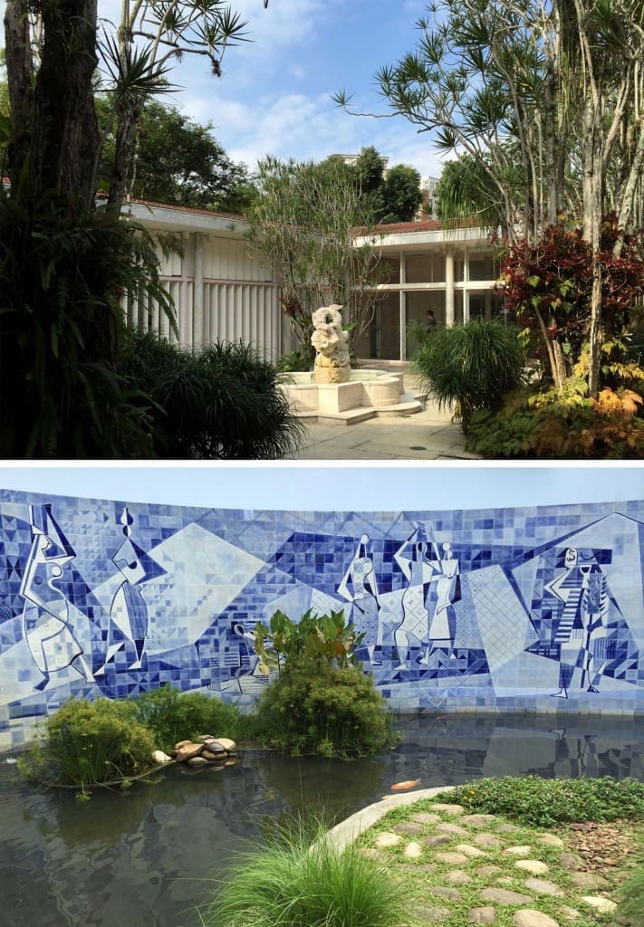 The courtyard of Instituto Moreira Salles in Rio de Janeiro 