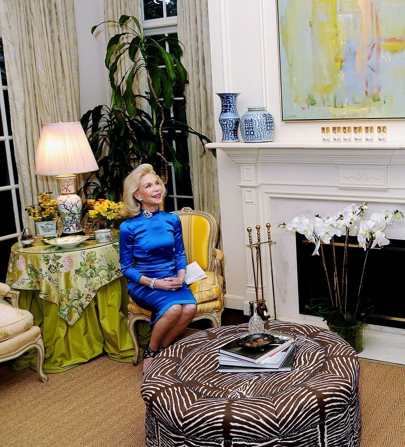 Grand Hostess: Lynn Wyatt at her home. (Photograph by Dave Rossman