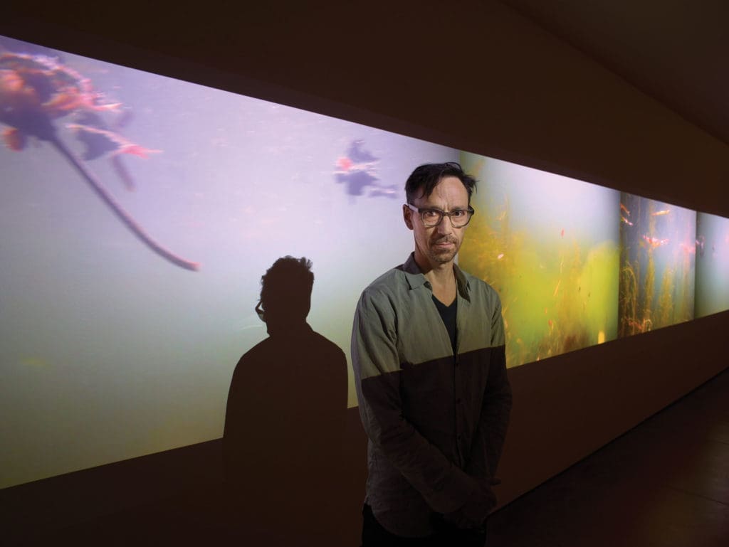 Mark Fox is showing at Hiram Butler Gallery. (Photo by Thomas Dubrock)