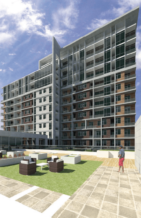 A view from the terrace at the Ivy Lofts. (Photo courtesy RE / MAX Inner Loop)