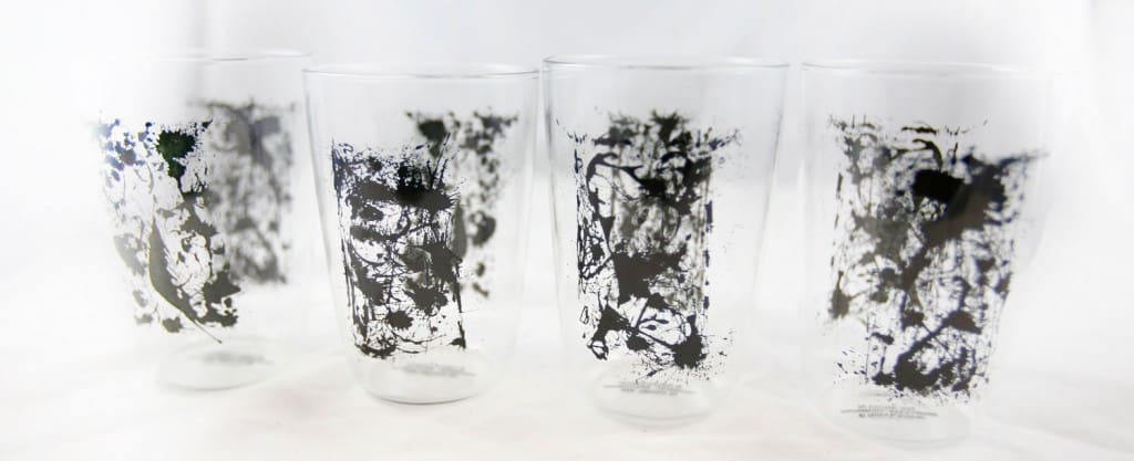 Pollock's splatter glassware