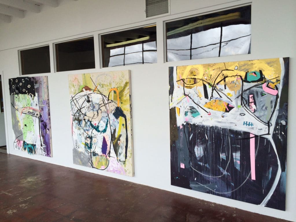 Sherman's latest canvases continue his dance between abstraction, figuration and street art.