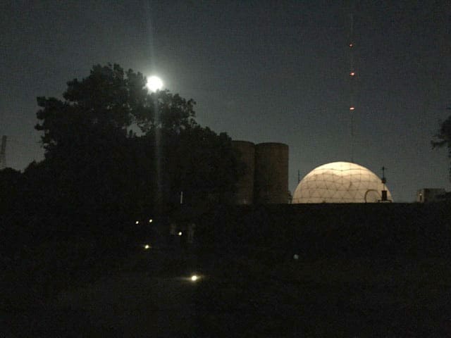 "The Whale" was staged within a specially constructed geodesic dome on the east side of downtown, adjoining historic silos owned by the Buffalo Bayou Partnership.