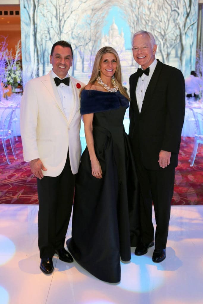Dr. Devinder and Gina Bhatia with Jay Jones in 2016 when they chaired the Houston Ballet Ball. 
