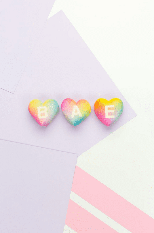 We doubt there's a cooler way to express love on your wedding day than with macarons that spell out "Bae". Blogger Ashley Rose explains how to make these sweet treats on her blog Sugar and Cloth.(Photo by Jared Smith) 