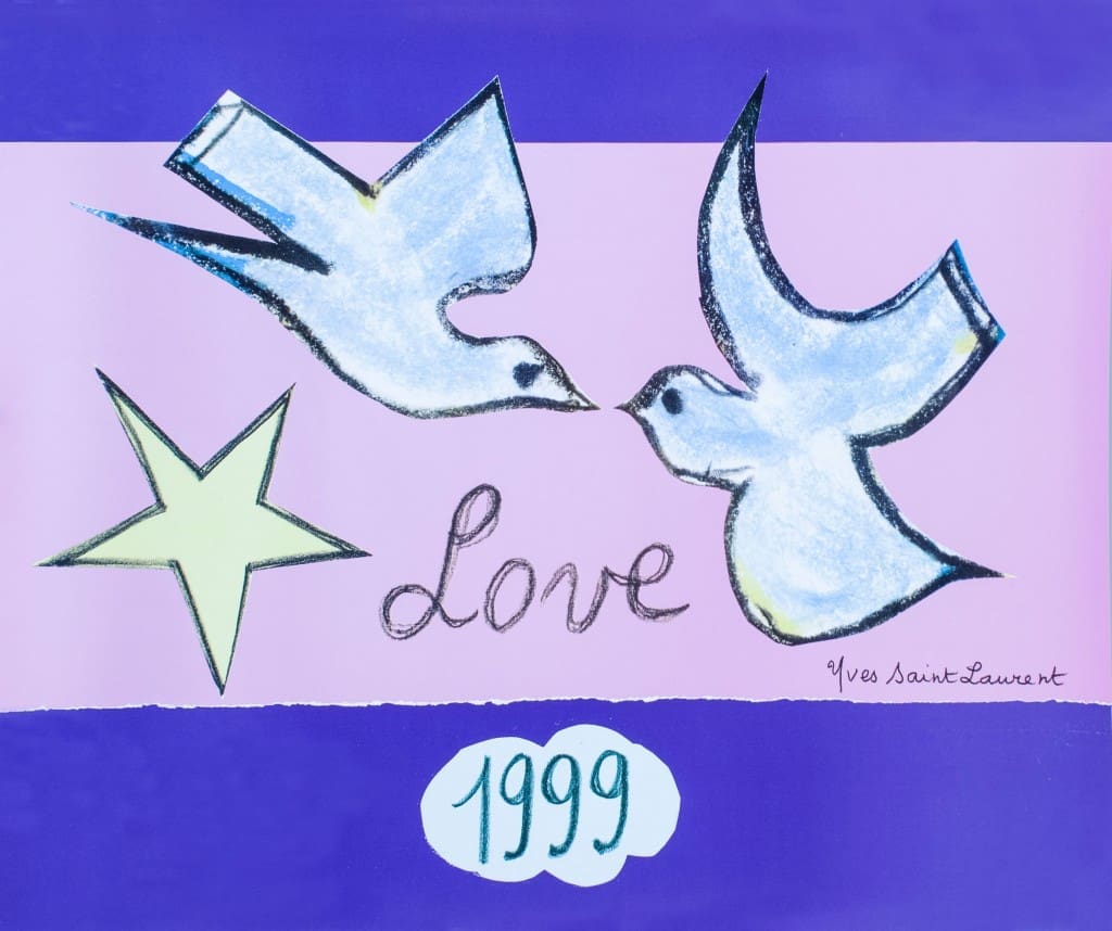 Yves Saint Laurent, Love Poster (1999). 1999, print. Est. $200-400. Courtesy Paddle8.