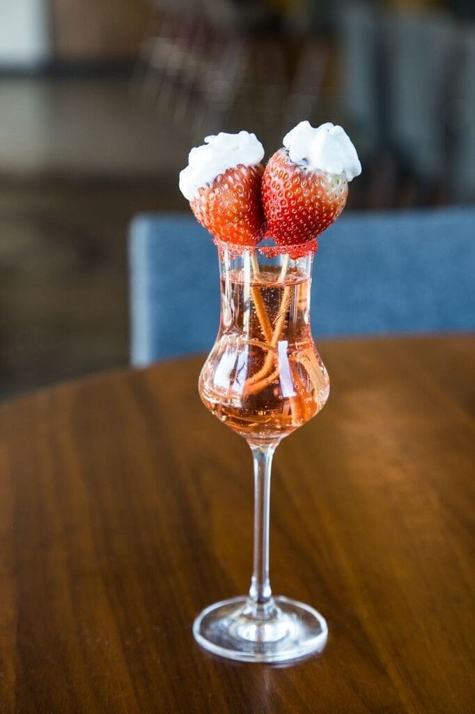 The Like A Virgin shot serves as one of Love and Squalor Bar's Valentine-themed cocktails. 