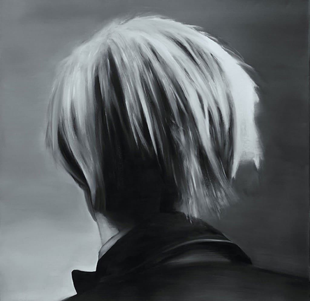 Travis K. Schwab's "Wig (III), "2015, also recently graced a show at the Warhol Museum, Pittsburgh. 

