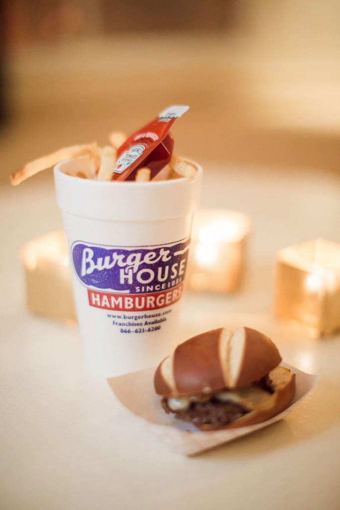 For late night bites, sliders and fries from Dallas fave Burger House were served.