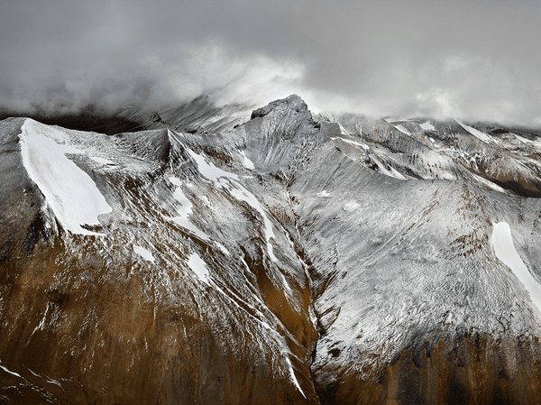 Edward Burtynsky's "Mount Edziza Provincial Park #1, Northern British Columbia, Canada," 2012, at The Silos at Sawyer Yards (© Edward Burtynsky, courtesy Nicholas Metivier Gallery, Toronto / Von Lintel Gallery, Los Angeles) 