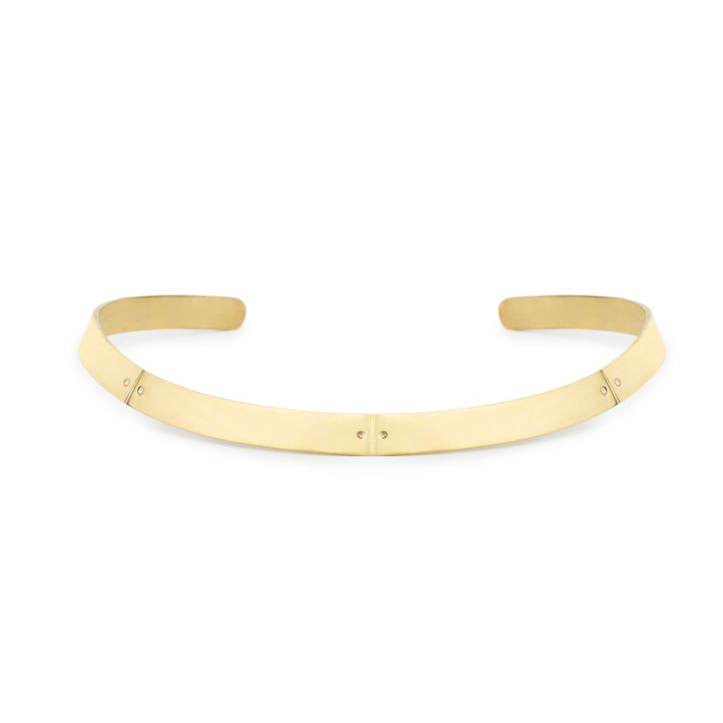 Gold etched choker