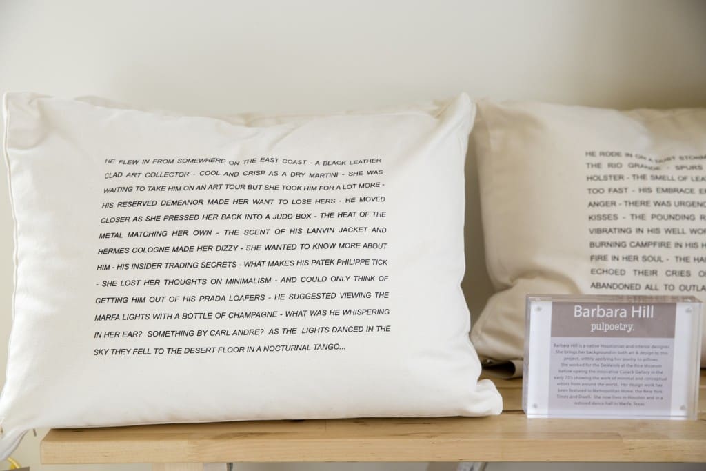 Interior designer Barbara Hill lends her pillow designs to Saint Cloud's inventory. 