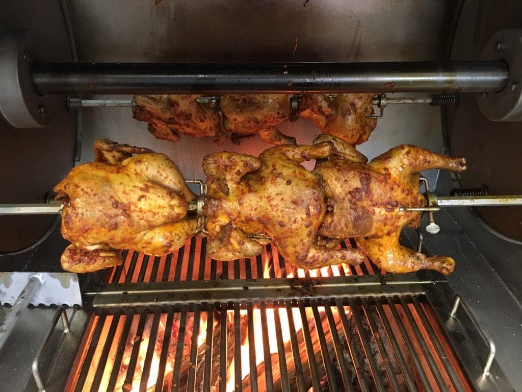 This rotisserie was made in Texas, and it's going to get a workout over wood at Fajitas A Go Go. (Photo by Andy Hemingway)
