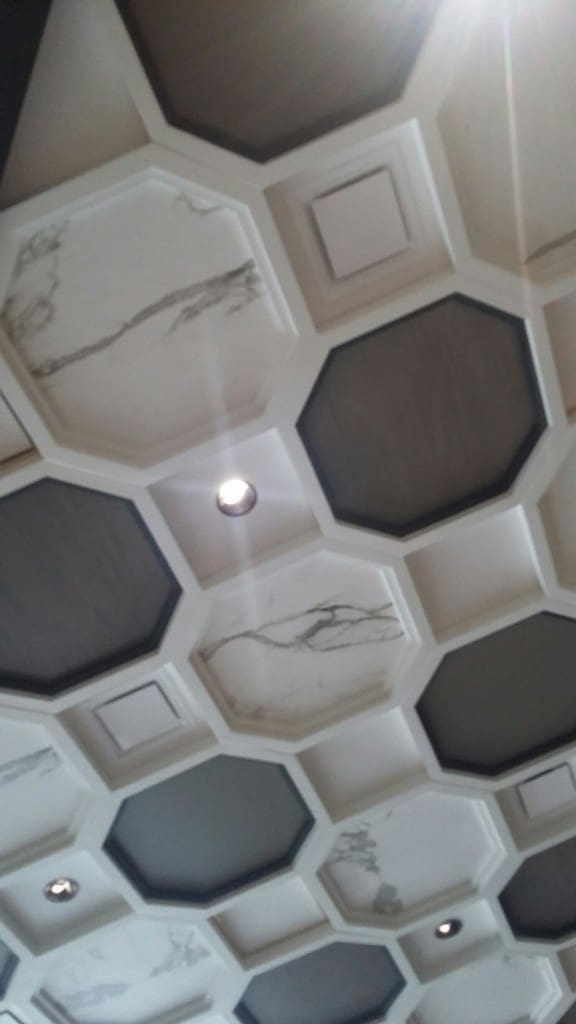 The ceiling of Houston's new Saks is as detailed as everything else.