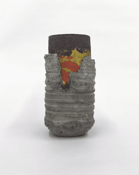 Satterlee's inventively titled "Crystal Geyser Alpine Spring," 2016, belongs to the series "Vessels for Leaky Condos." 