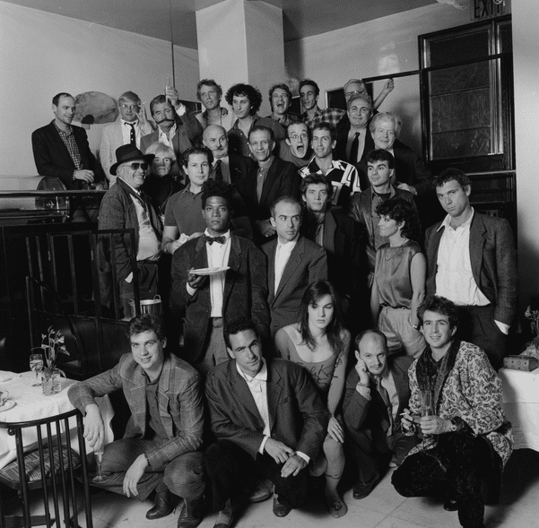The scene with the art-world luminati of the time, Mr. Chow's, April 23, 1985. © Michael Halsband /Landov. Courtesy thecreatorsproject.vice.com. 