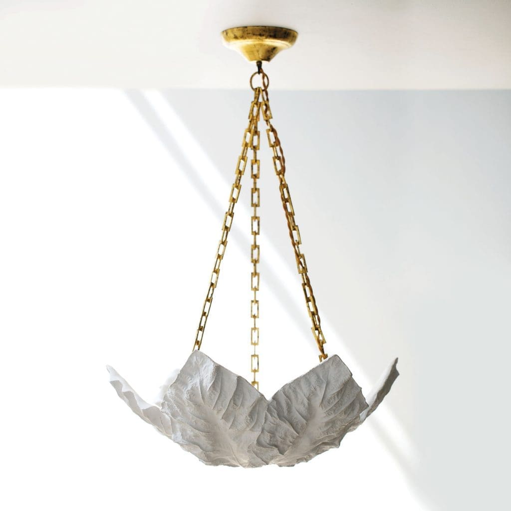 Alexander LaMont Folly Gesso ceiling light, at Jean de Merry