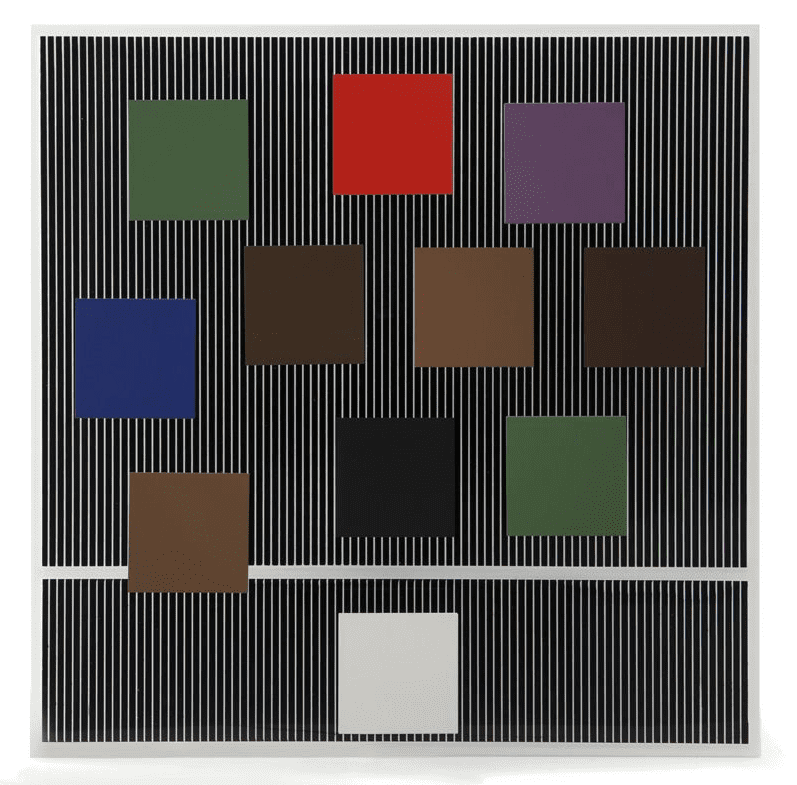 Jesús Rafael Soto's "Blanc et Couleur," 1975 (lot 40). Soto's in every major museum collection that includes Latin American artists.