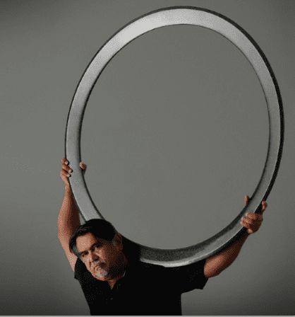 Jesús Moroles' "Rings of Granite" was exhibited in 2013. The Herrings, owners of Red & White, published the artist's definitive survey volume in 2004. (Courtesy the artist and gallery) 