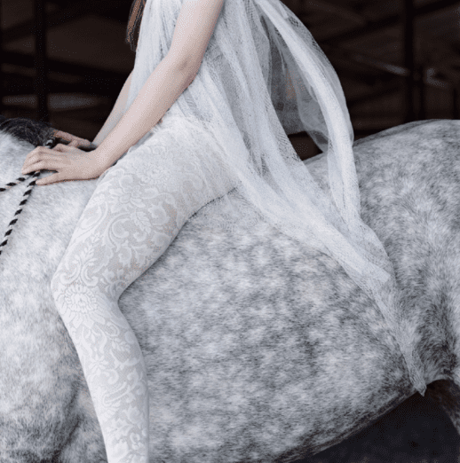 Laura Wilson's "Dapple Gray with Lace," 2006. Wilson, whose subjects range from Laredo debs to Friday night football games, is mom to Luke and Owen Wilson. (Courtesy the artist and gallery)