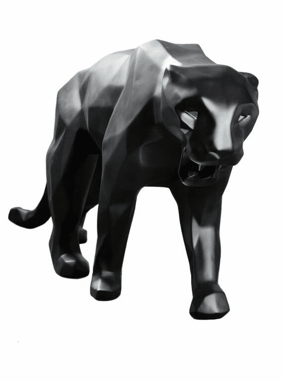 French sculptor Richard Orlinski's "Black Panther," alludes to an Art Deco influence. Orlinski's work will appear in the France Pavilion.