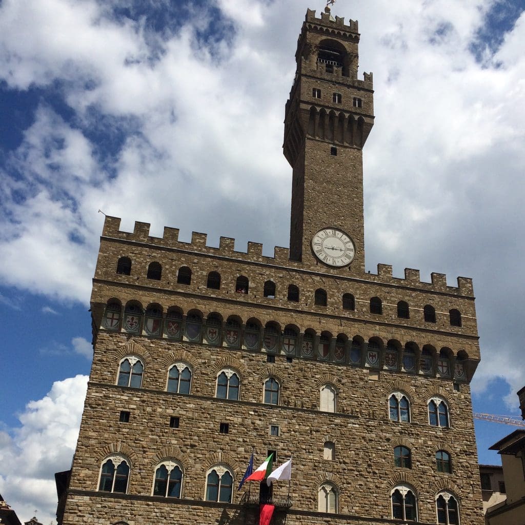 The Palazzo Vecchio, once home of the Medici and for centuries, Florence's town hall.
