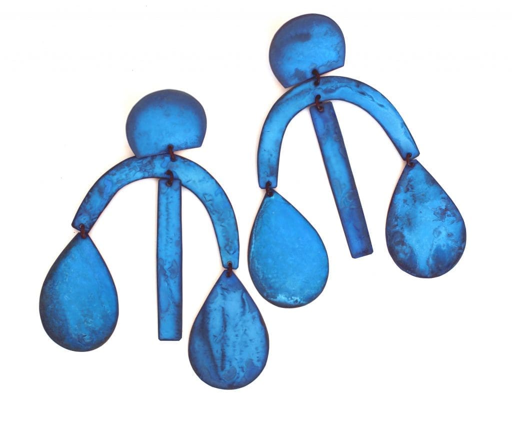 Annie Costello brown arc drop earrings $219, at TTH Forty Five Ten