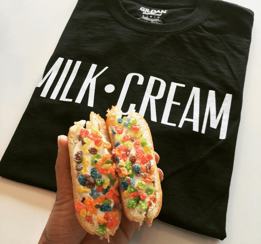 Milk • Cream is now serving ice cream buns in Dallas. 