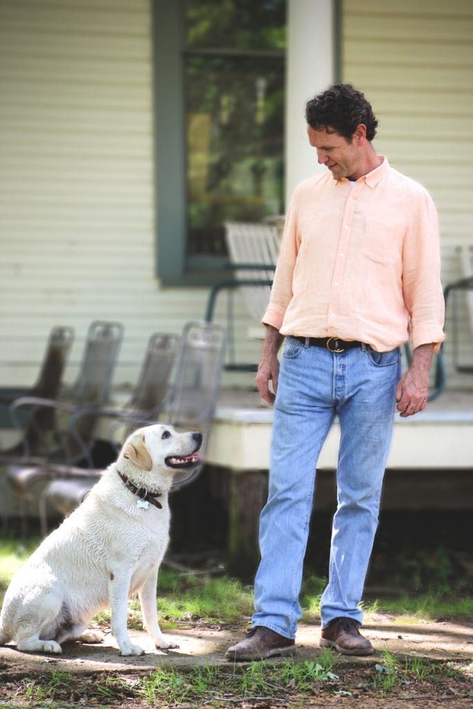 Brent Hull with his dog, Romeo