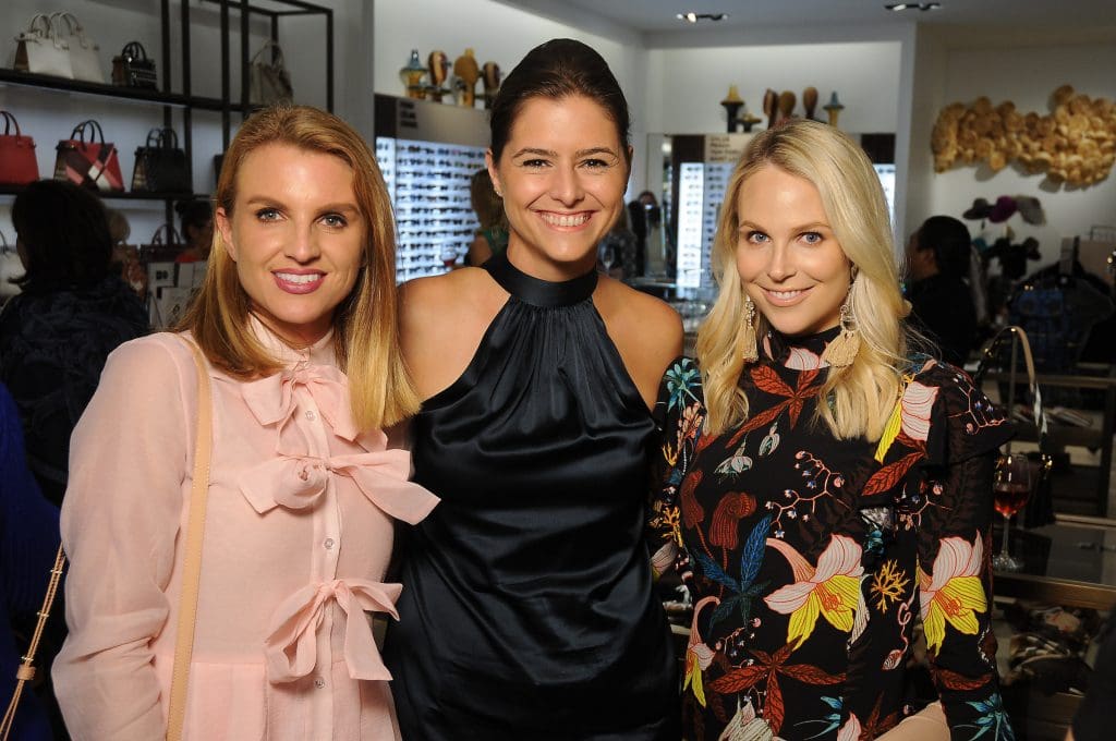 From left: Lindley Arnoldy, Brittany Cassin and Kathleen Jennings at the Saks Fifth Avenue Key to the Cure Wednesday Oct. 26,2016.(Dave Rossman photo)
