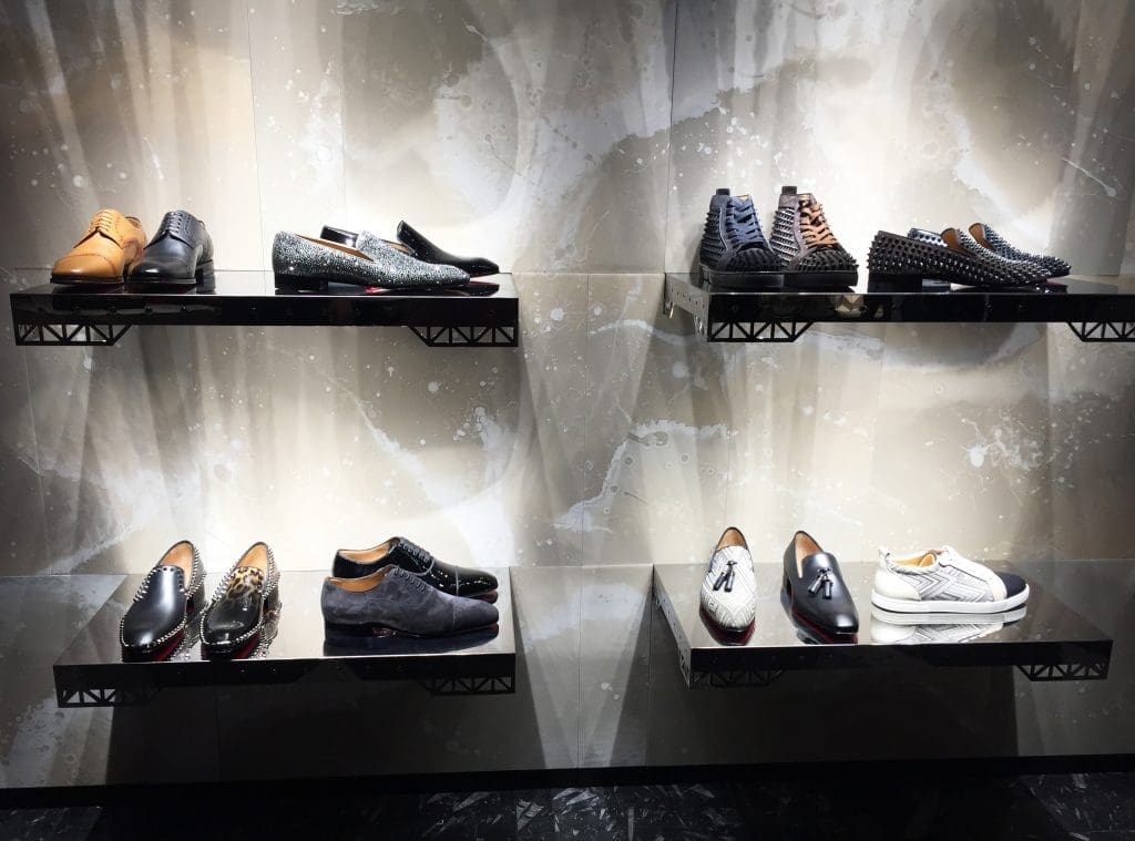 Louboutin's men's collection is also available at the new boutique. 