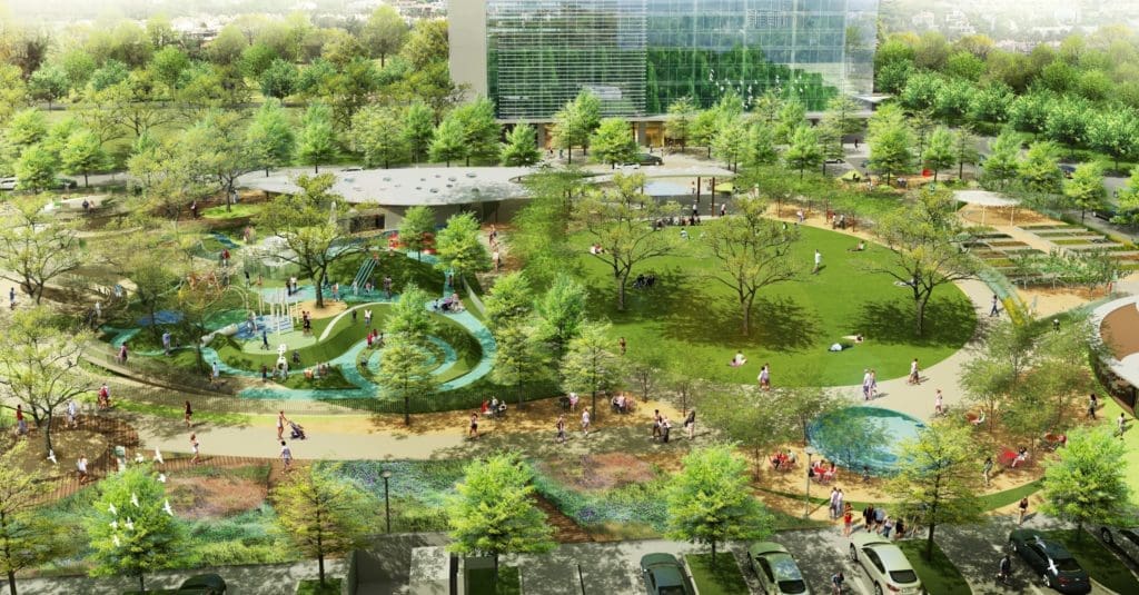 A Sneak Peek at Houston’s New $15 Million Park: Putting Green, Farmers Market and Table Tennis Part of the Fun